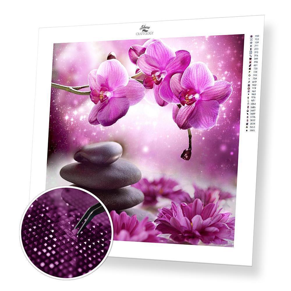 Flowers and Stones - Premium Diamond Painting Kit