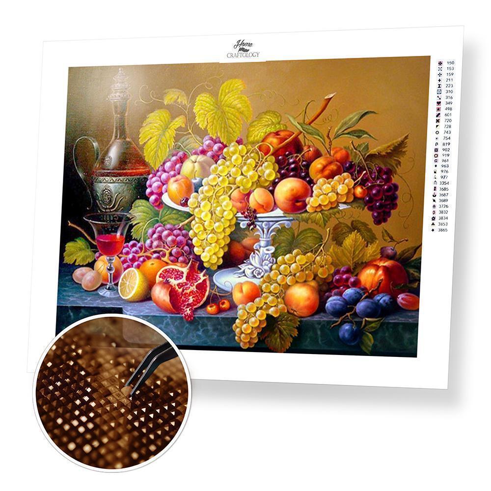 FILASLFT Fruit Diamond Painting Coasters Kits,10pcs DIY Diamond Art  Coasters with Holder,Diamond Dot Art Coasters for Adult Beginner