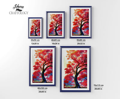 Tall Autumn Tree - Premium Diamond Painting Kit