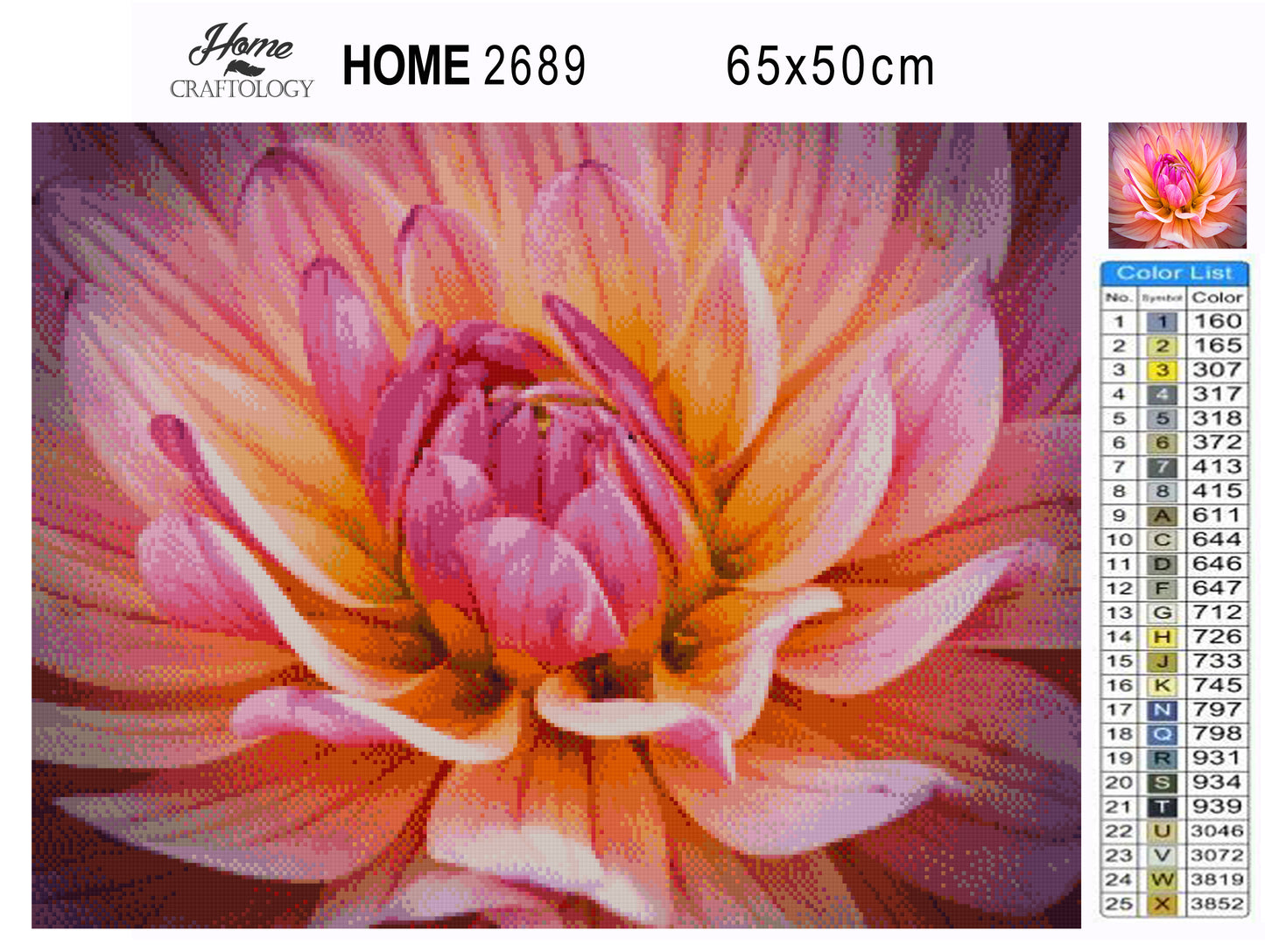 Dahlia Close-up - Premium Diamond Painting Kit