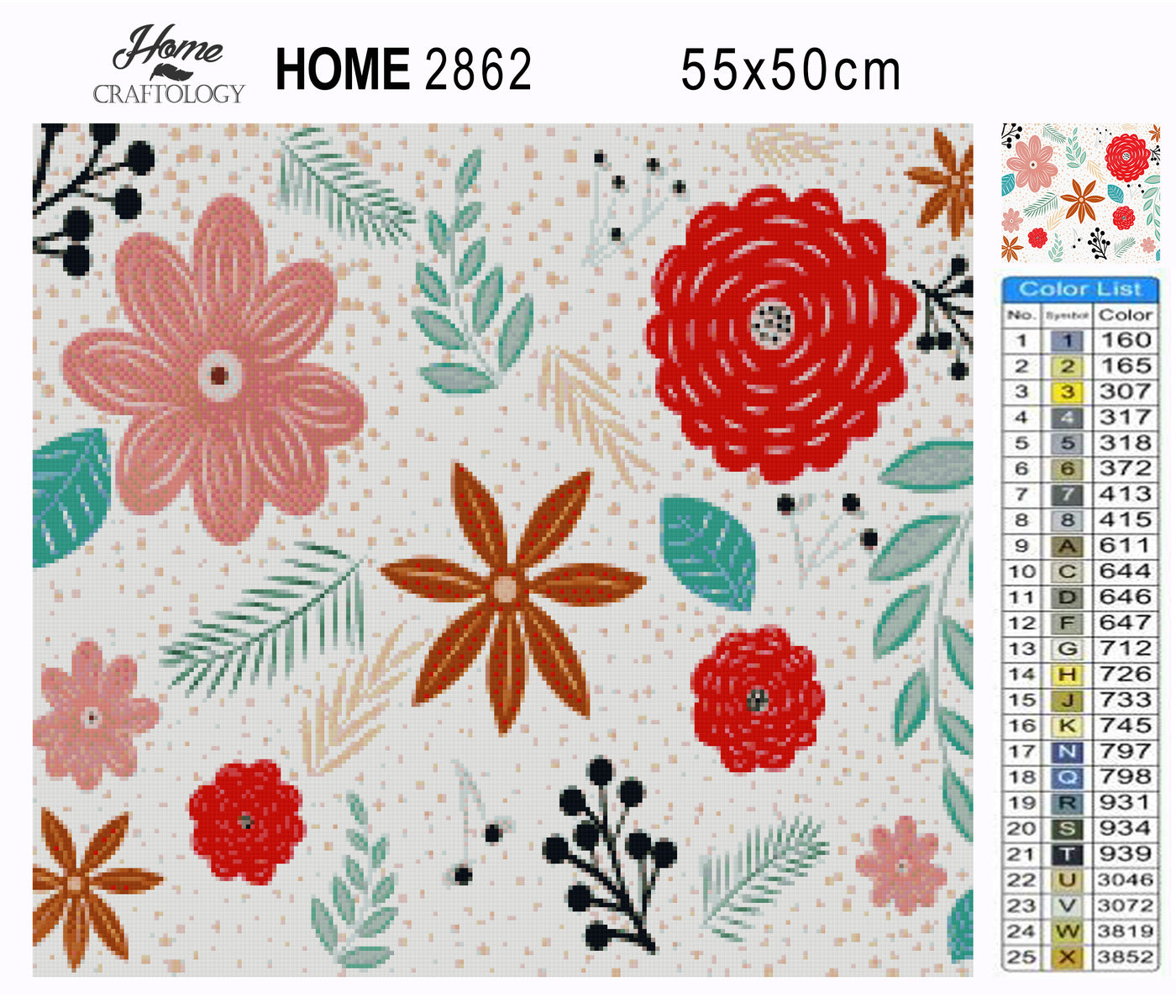 Cute Flower Wallpaper - Premium Diamond Painting Kit
