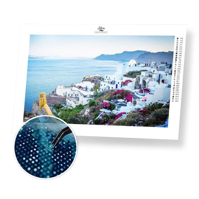 Santorini Oia Village - Diamond Painting Kit - Home Craftology