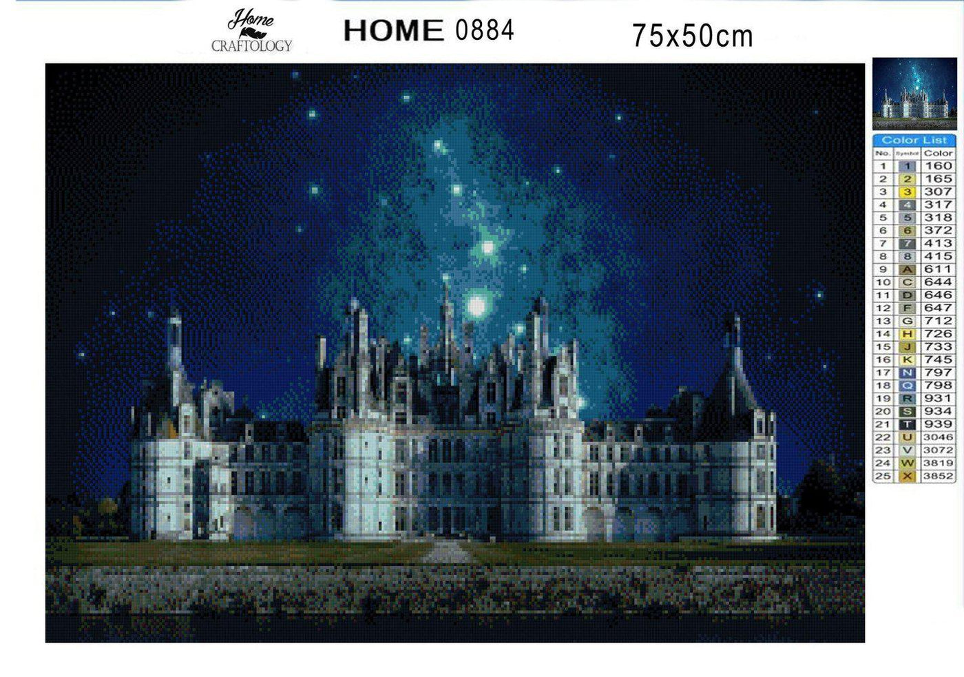 Chambord Castle - Diamond Painting Kit - Home Craftology