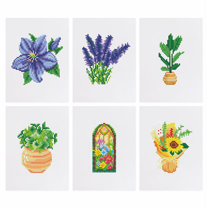 Set of 6 Plants - Mini Diamond Painting Kits