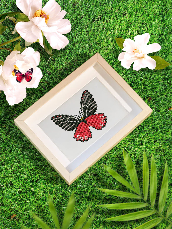 Set of 12 Butterflies A - Mini Diamond Painting Kits