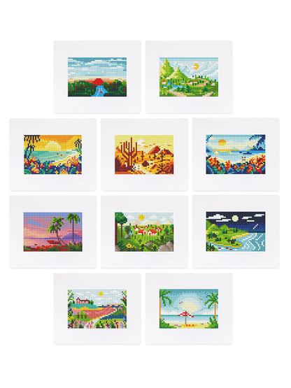 Set of 10 Landscape - Mini Diamond Painting Kits