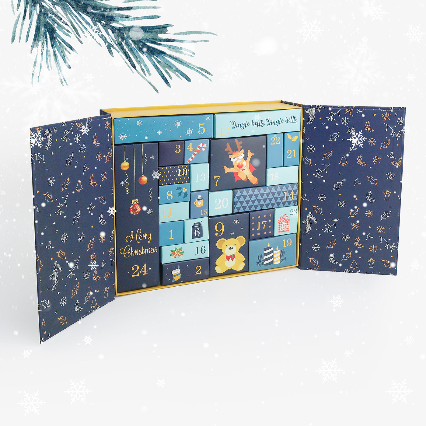 Christmas Advent Calendar Box - Blue