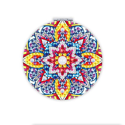 Fire Mandala - Diamond Painting Compact Mirror