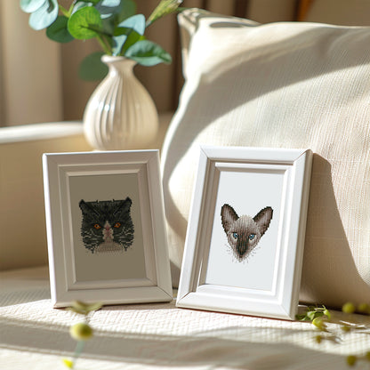 Set of 4 Cats - Mini Diamond Painting Kits