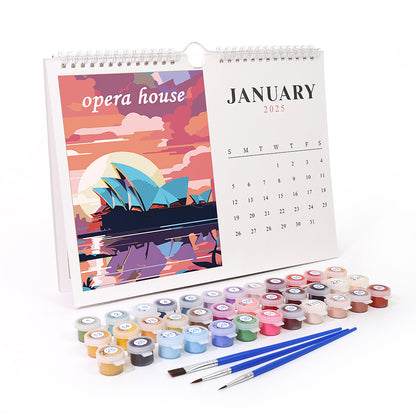 2025 Landmarks Paint By Numbers Calendar