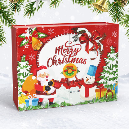 12pcs Christmas Advent Calendar Box - Red