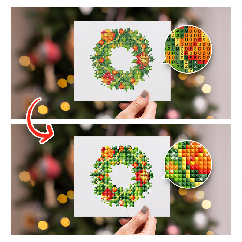 Set of 12 Christmas Designs B - Mini Diamond Painting Kits