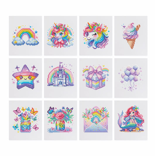 Set of 12 Fairyland - Mini Diamond Painting Kits