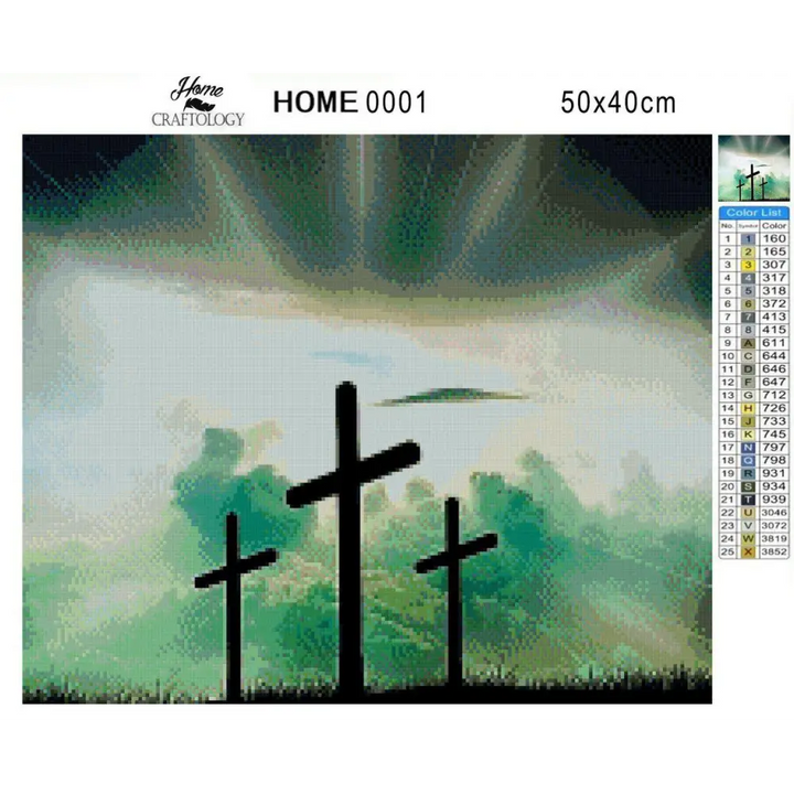 3 Crosses - Diamond Painting Kit - Home Craftology