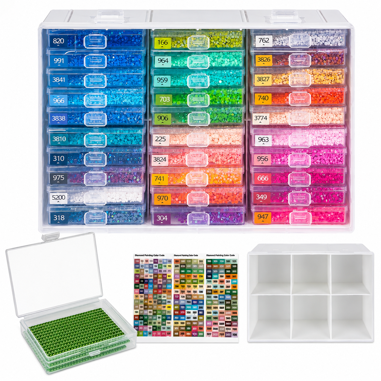 Diamond Painting Storage Organizer with 30 Drawers
