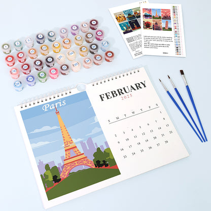 2025 Landmarks Paint By Numbers Calendar