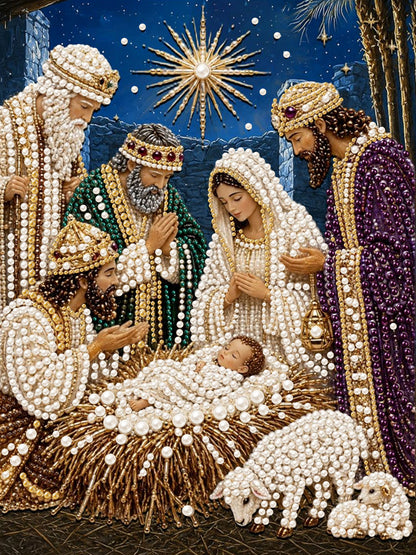 3 Kings Visit - Pearl Diamond Painting Kit
