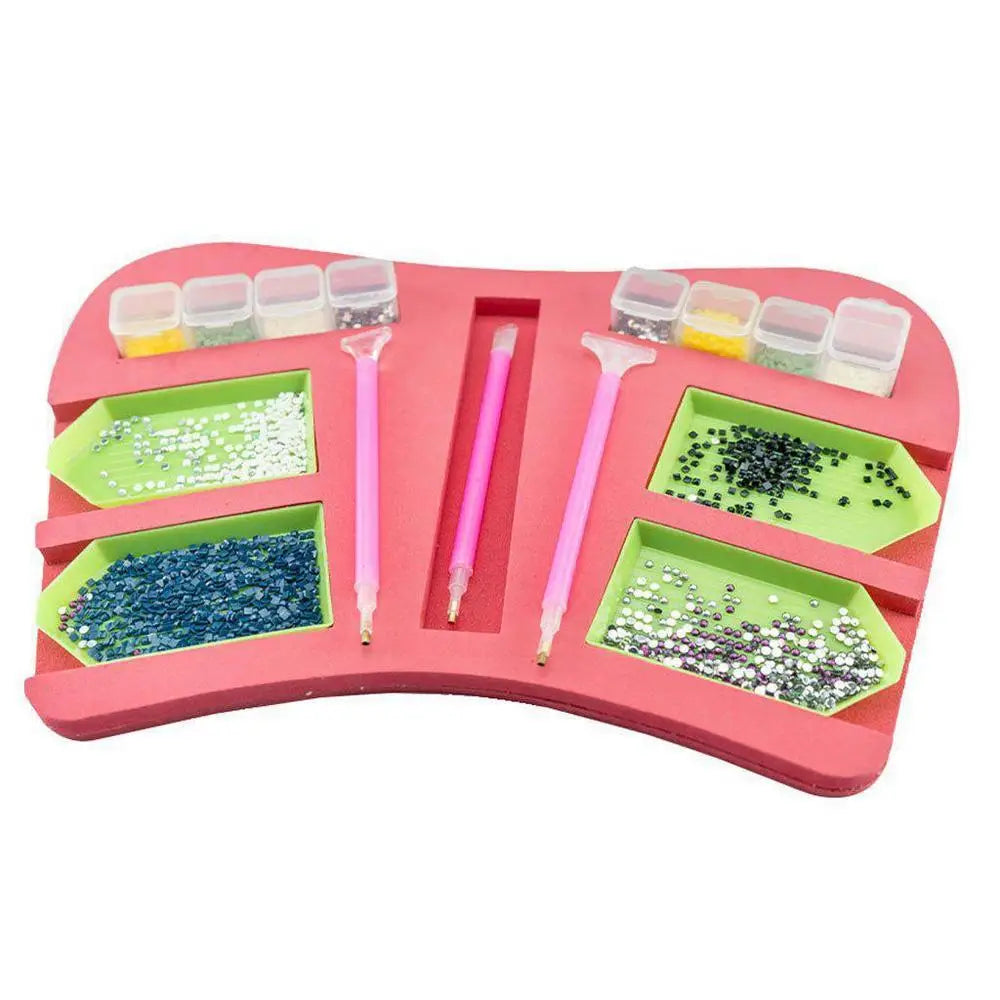 4 Side Slot Diamond Painting Tray Organizer - Diamond Painting Accessory