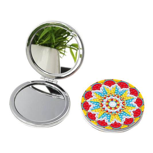 Sun Mandala - Diamond Painting Compact Mirror