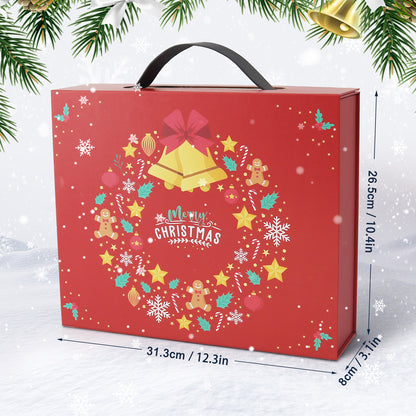 24pcs Christmas Advent Calendar Box - Red