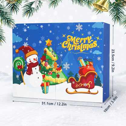 12pcs Christmas Advent Calendar Box - Blue