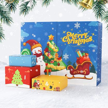 12pcs Christmas Advent Calendar Box - Blue