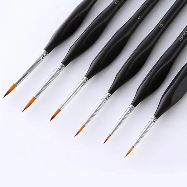 6 Piece Premium Detailed Brush Set