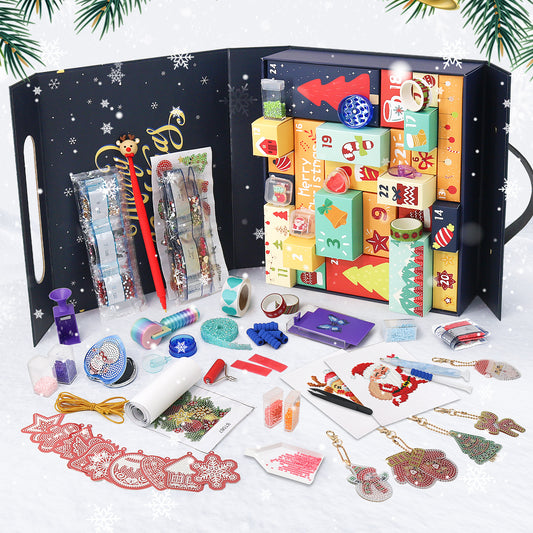 24pcs Christmas Advent Calendar Box - Blue