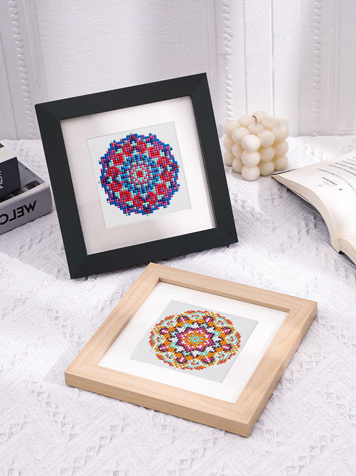 Set of 12 Mandala A - Mini Diamond Painting Kits