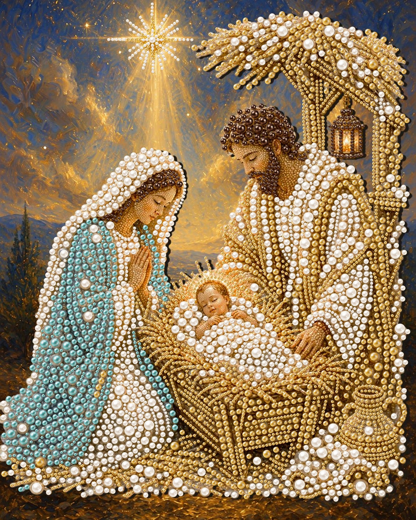 Birth of Jesus - Pearl Diamond Painting Kit