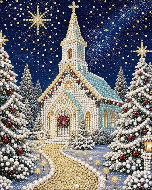 Church - Pearl Diamond Painting Kit