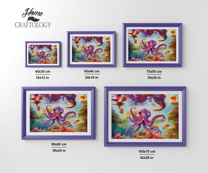 Purple Octopus - Premium Diamond Painting Kit