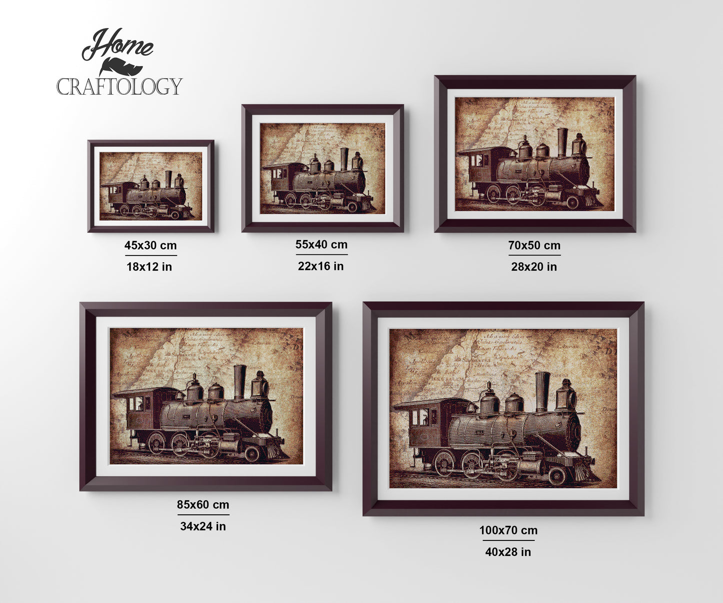 Vintage Train - Premium Diamond Painting Kit