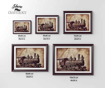 Vintage Train - Premium Diamond Painting Kit