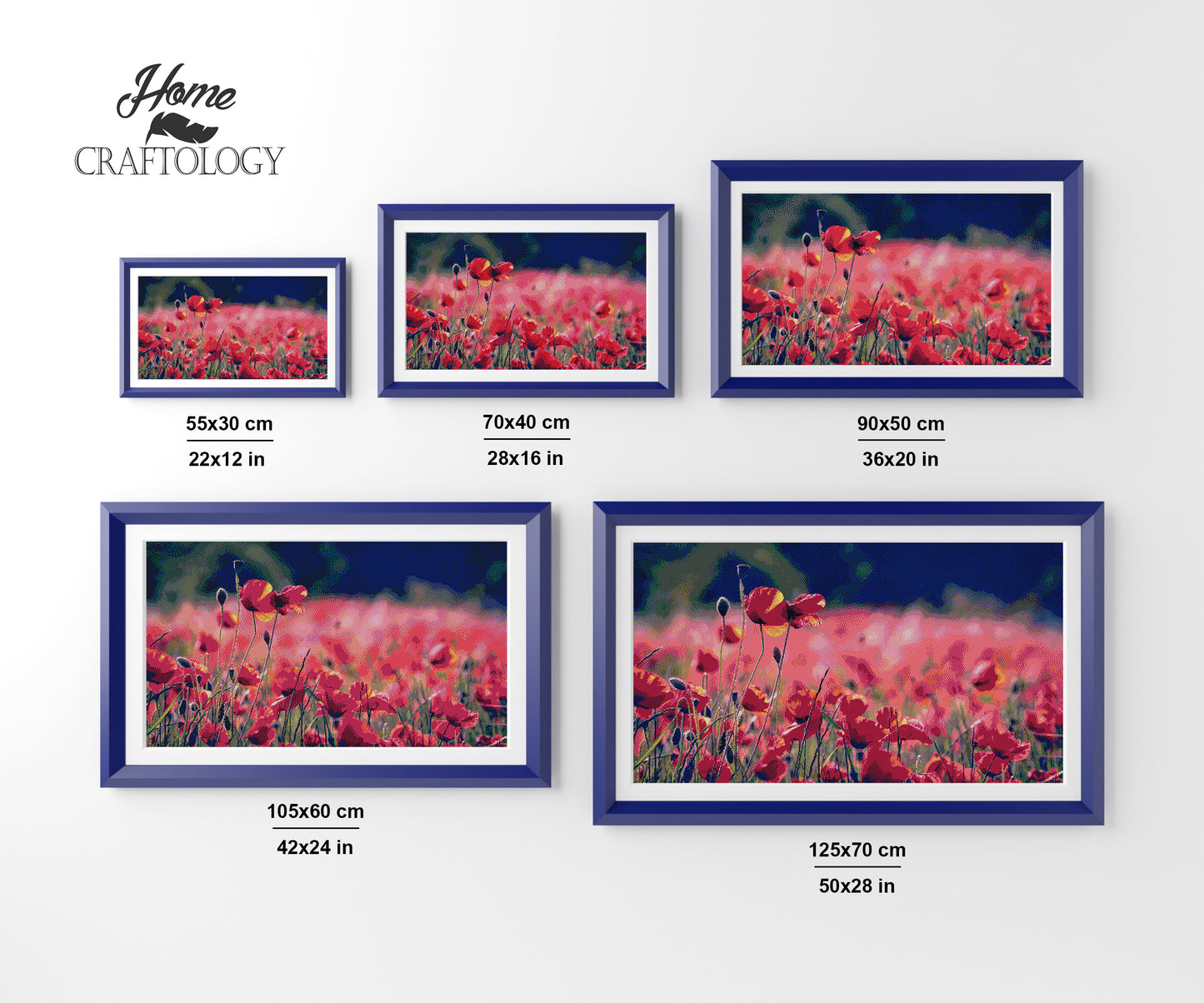 Field of Red Poppies - Premium Diamond Painting Kit