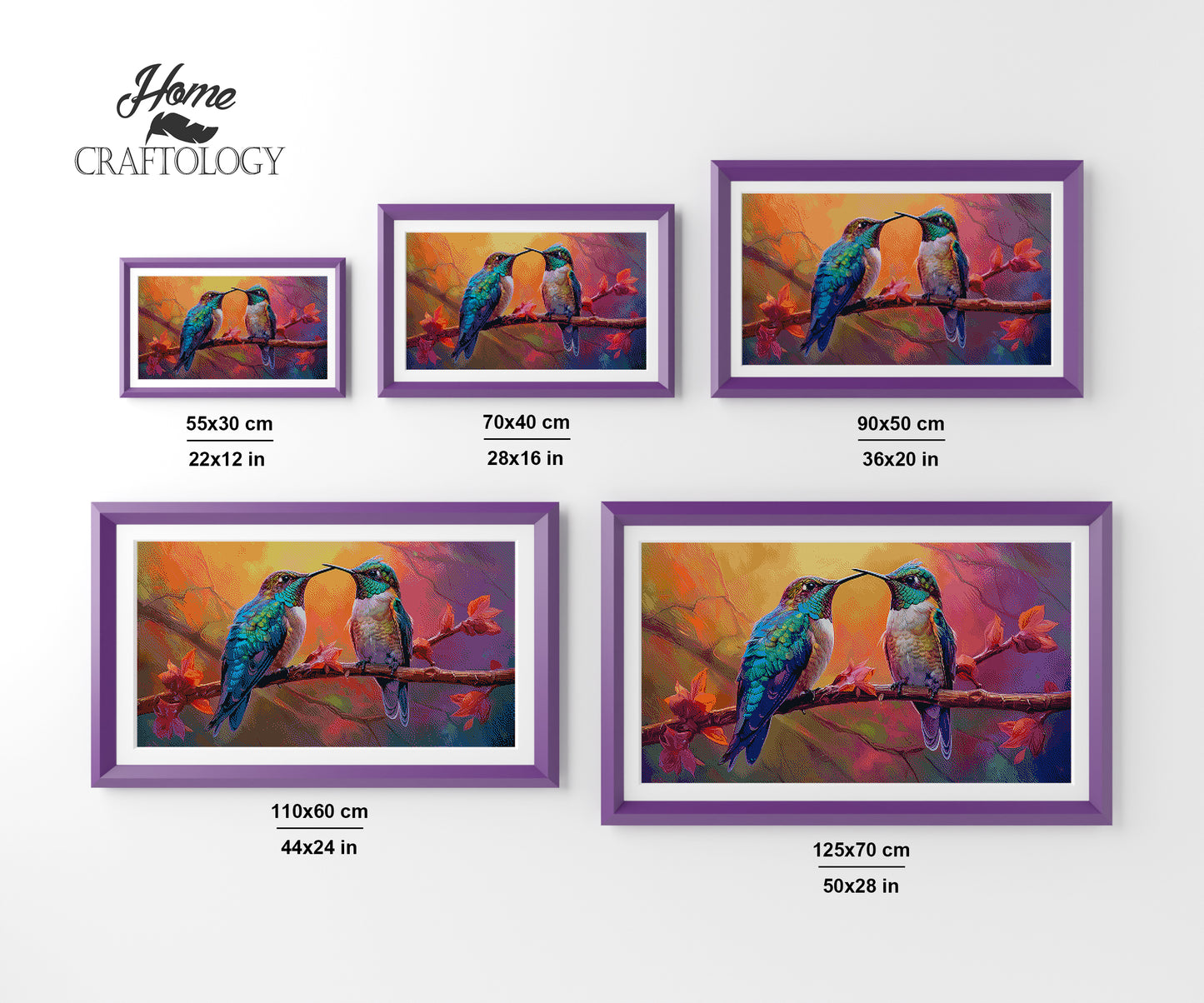 Kissing Hummingbirds - Premium Diamond Painting Kit