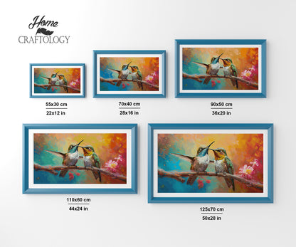 Two Hummingbirds - Premium Diamond Painting Kit