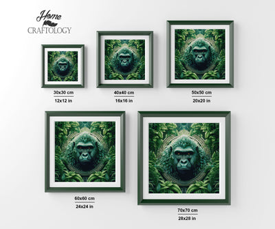 Gorilla Forest Mandala - Premium Diamond Painting Kit
