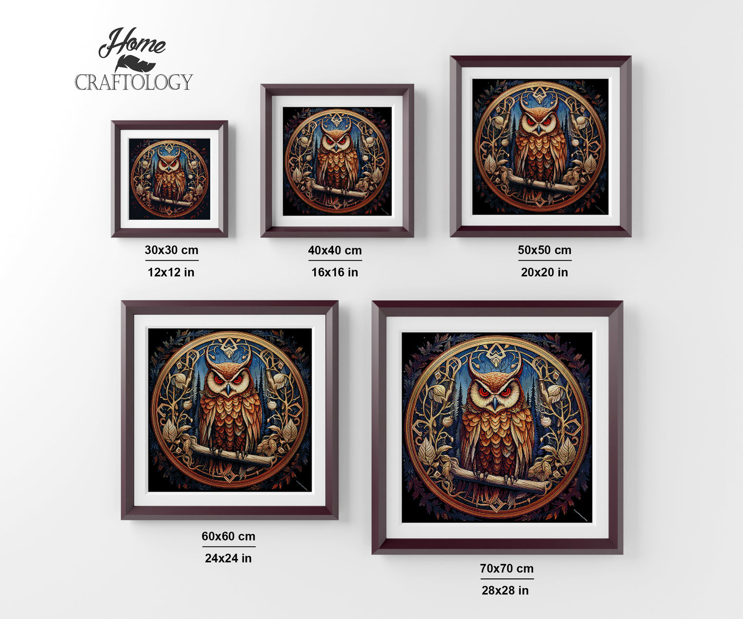 Night Owl Mandala - Exclusive Premium Diamond Painting Kit