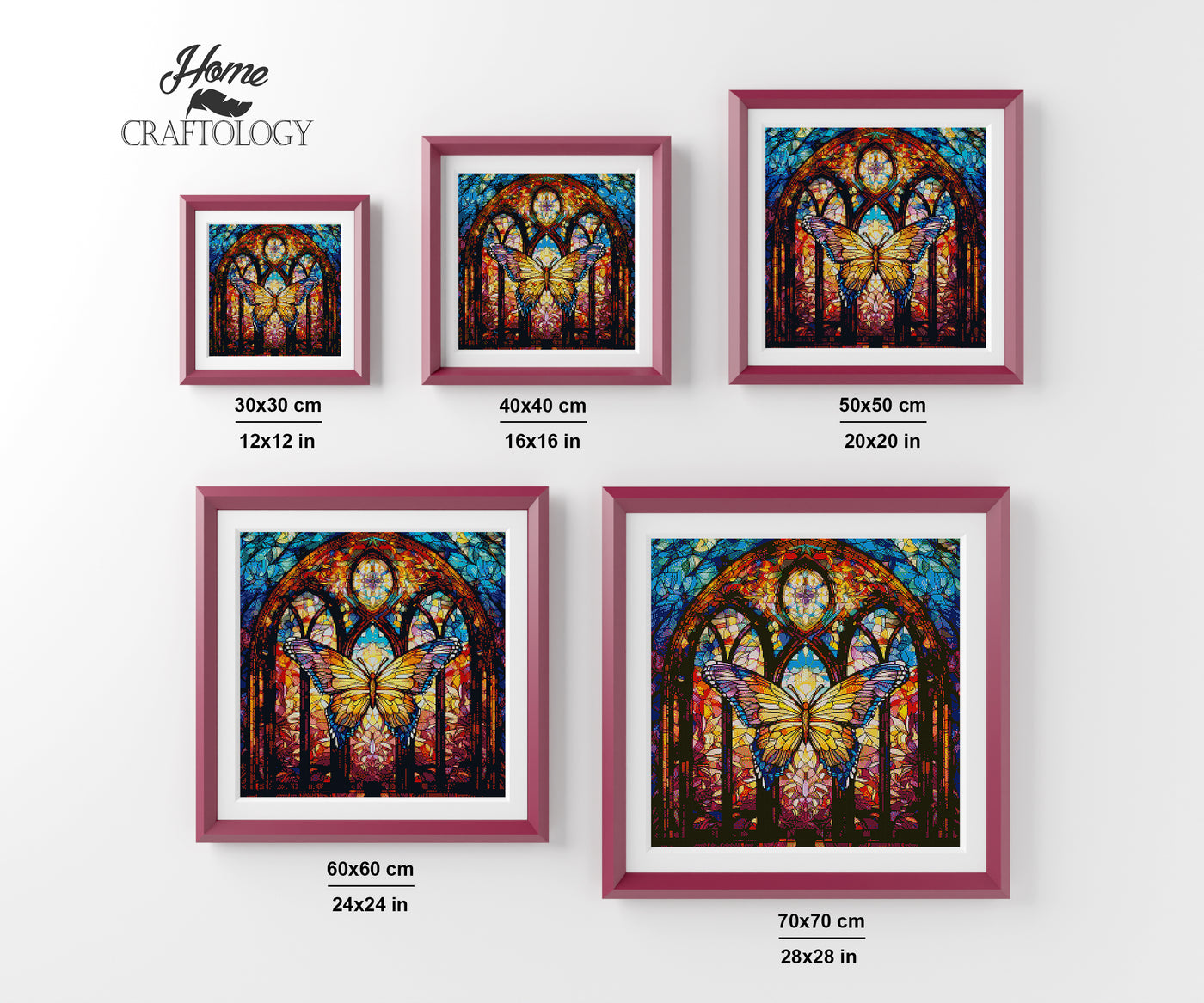 Stained Glass Butterfly - Premium Diamond Painting Kit