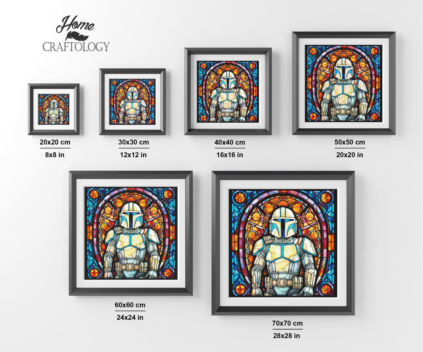 Stained Glass Bounty Hunter- Exclusive Premium Diamond Painting Kit