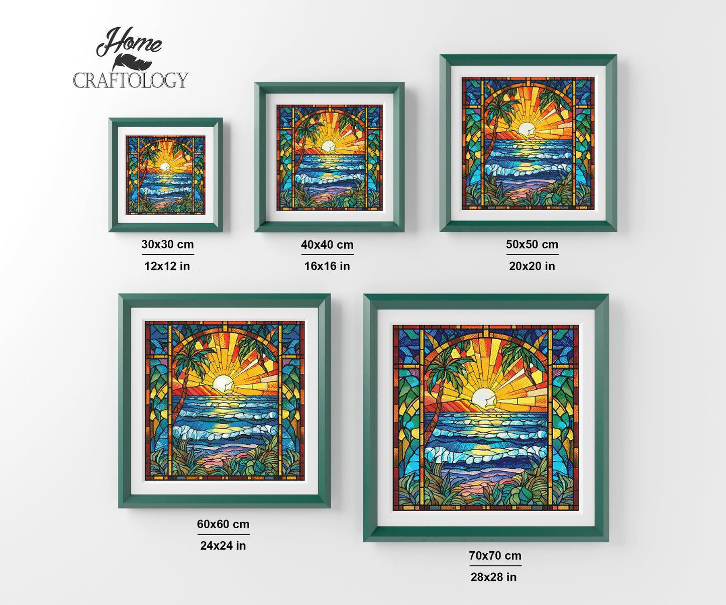 Stained Glass Beach - Exclusive Premium Diamond Painting Kit