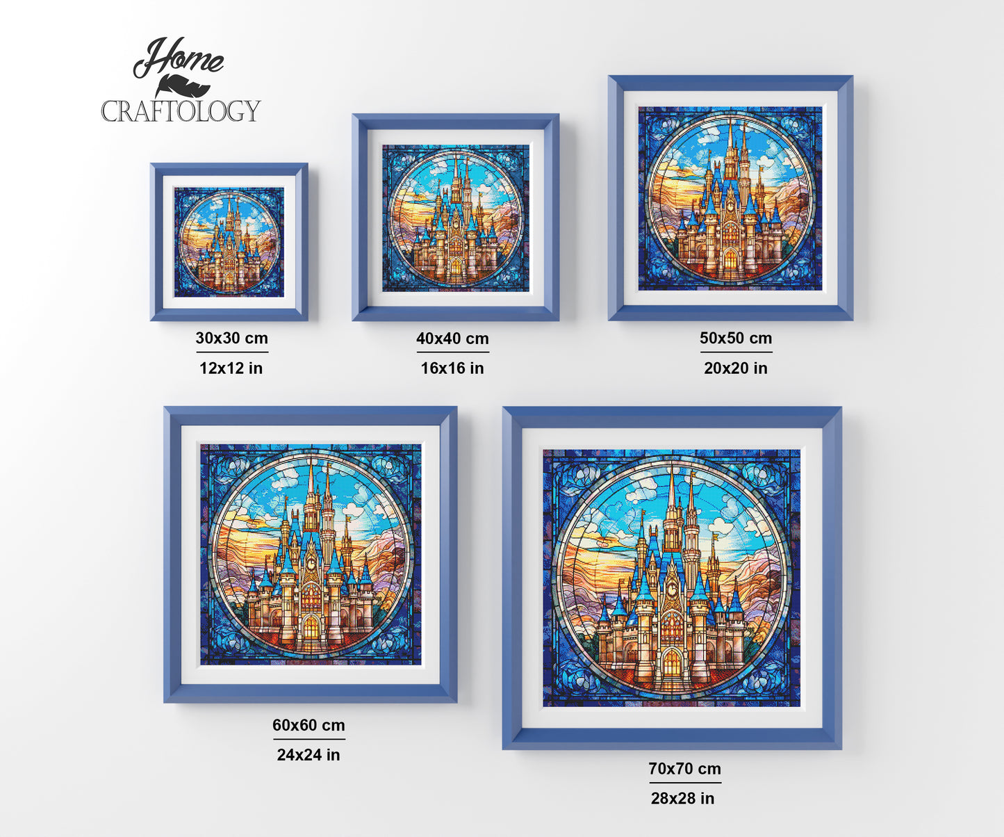 Stained Glass Castle - Exclusive Premium Diamond Painting Kit