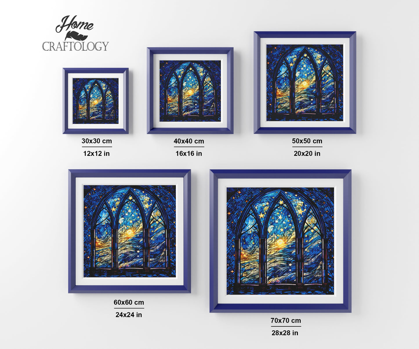 Stained Glass Night Sky - Exclusive Premium Diamond Painting Kit