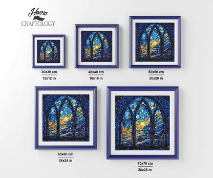 Stained Glass Night Sky - Exclusive Premium Diamond Painting Kit