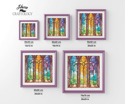 Stained Glass Seasons - Exclusive Premium Diamond Painting Kit