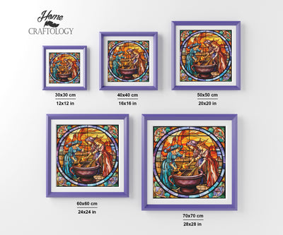 Stained Glass Witches - Premium Diamond Painting Kit