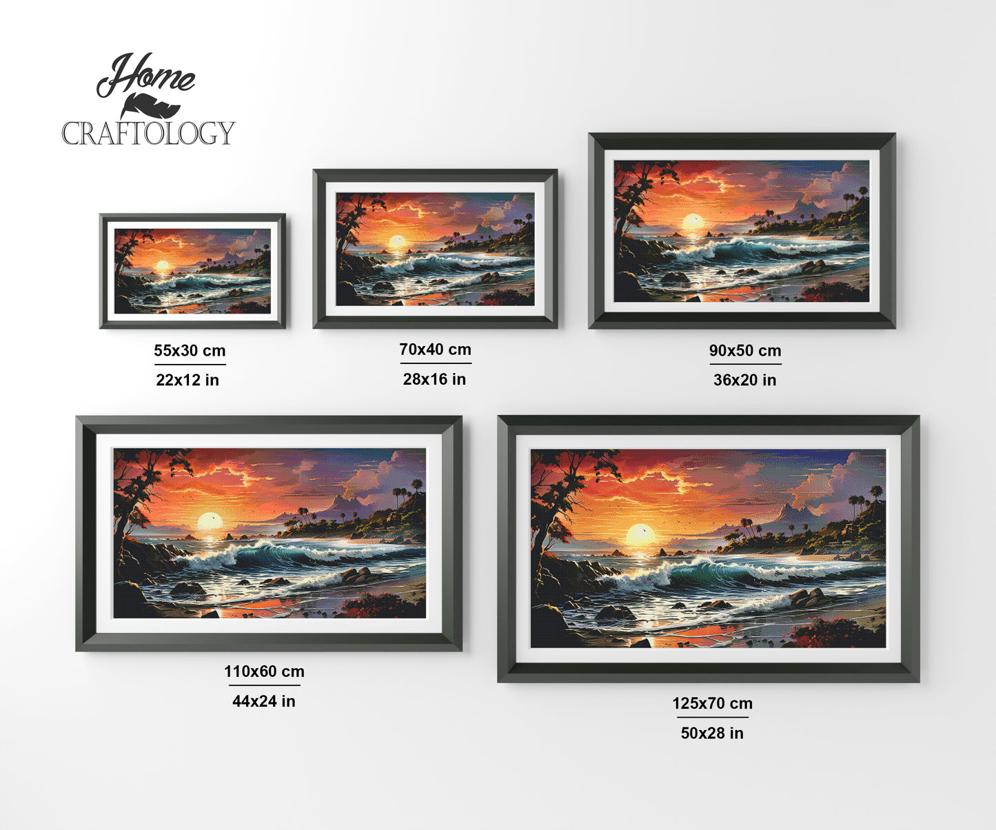 Sunset by the Beach - Exclusive Premium Diamond Painting Kit