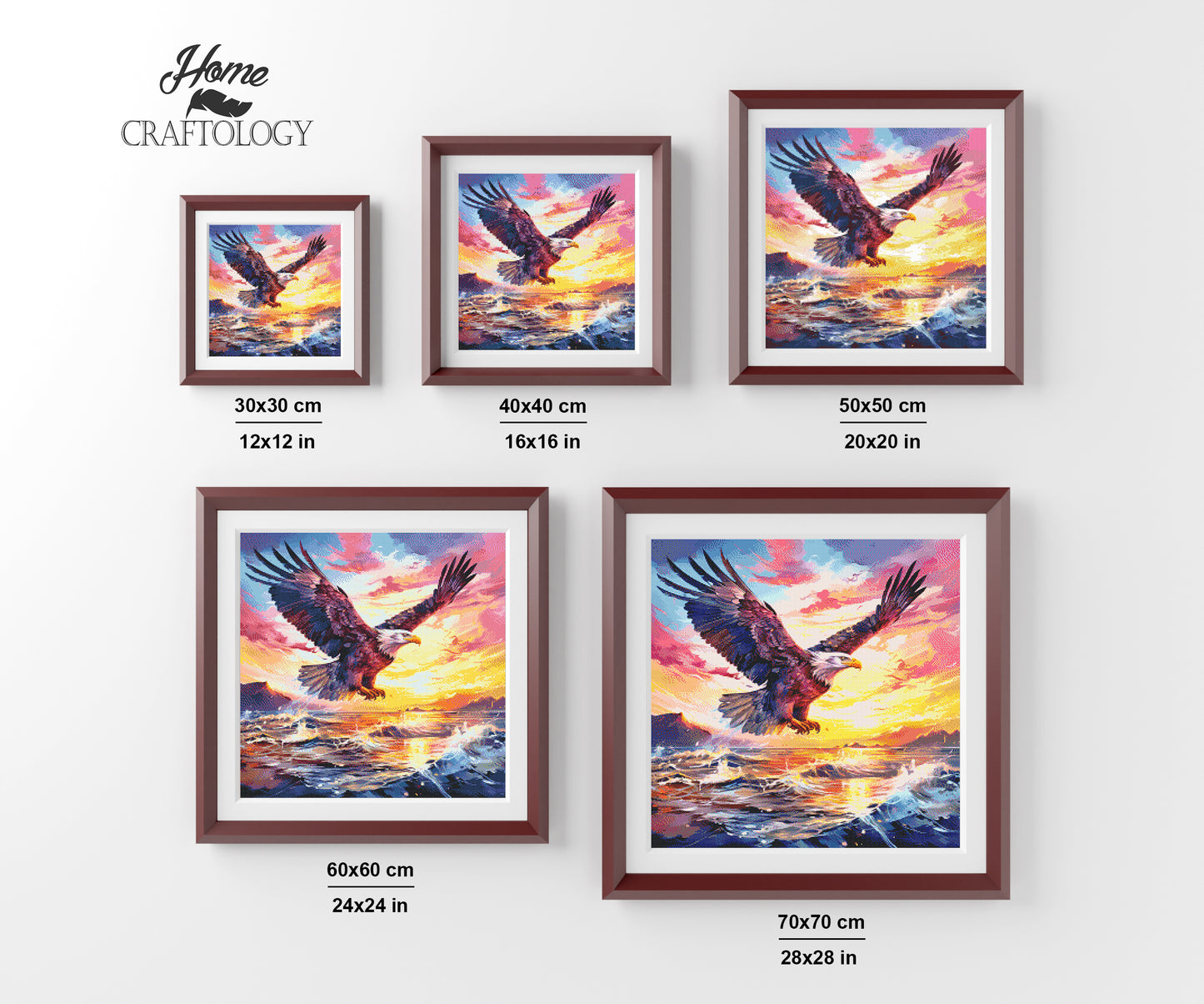 Eagle During Sunset - Exclusive Premium Diamond Painting Kit