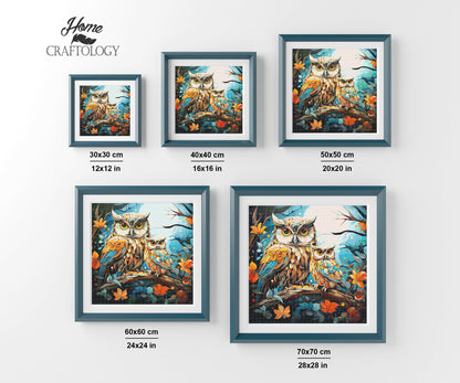 Owl Family - Exclusive Premium Diamond Painting Kit